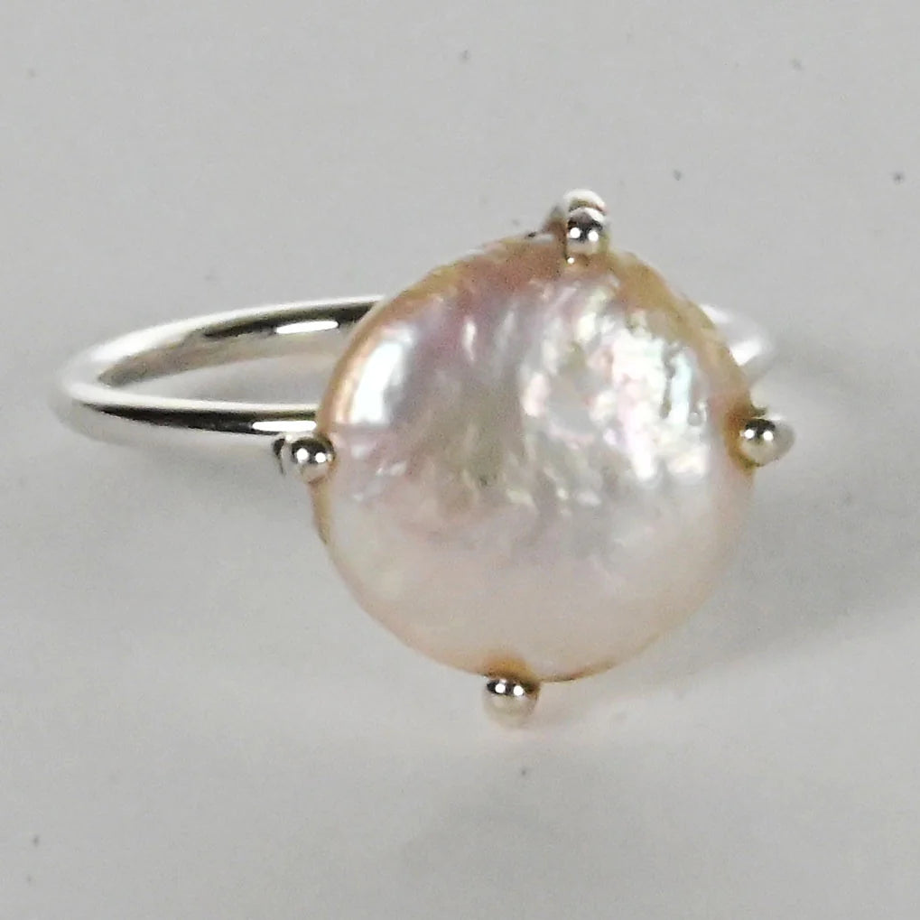 MW Coin Pearl Ring Claw 15mm Lux Ring IARP2229
