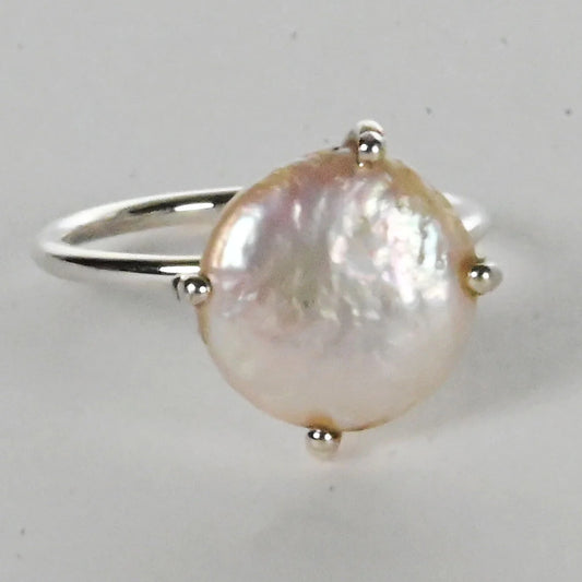 MW Coin Pearl Ring Claw 15mm Lux Ring IARP2229