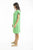 Linen Cap Sleeve Shift Dress in Parrot