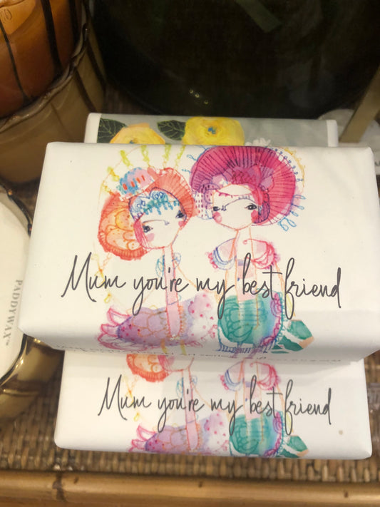 JD ‘Velvet & Clementine' Mum You’re my best friend Natural Bar Soap