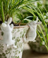 Giftbox 4PC Hanging Bunny Decor White