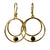 MW Euro Gold Hoop Gemstone Earrings A27 (Various)