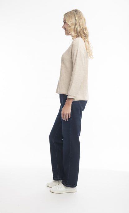 Denim Straight Leg Jeans in Dark