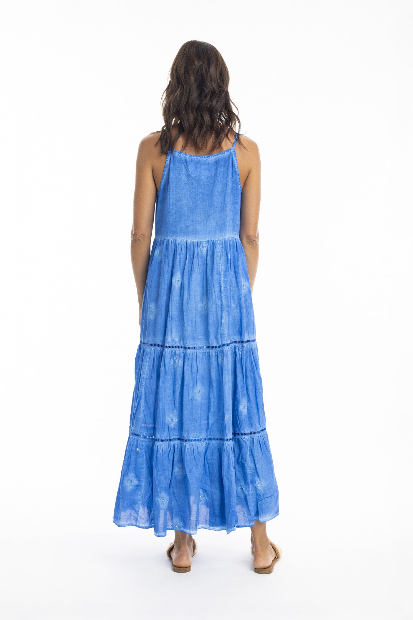 Ariana Strappy Dress in Blue