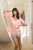 Ariana Frill Sleeve Top in Pink