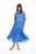 Ariana Maxi Dress with Collar in Blue