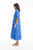 Ariana Maxi Dress with Collar in Blue