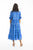 Ariana Maxi Dress with Collar in Blue