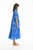 Ariana Maxi Dress with Collar in Blue