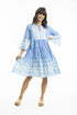 Heidi Blue Layered Dress with Frill Sleeve PRE ORDER