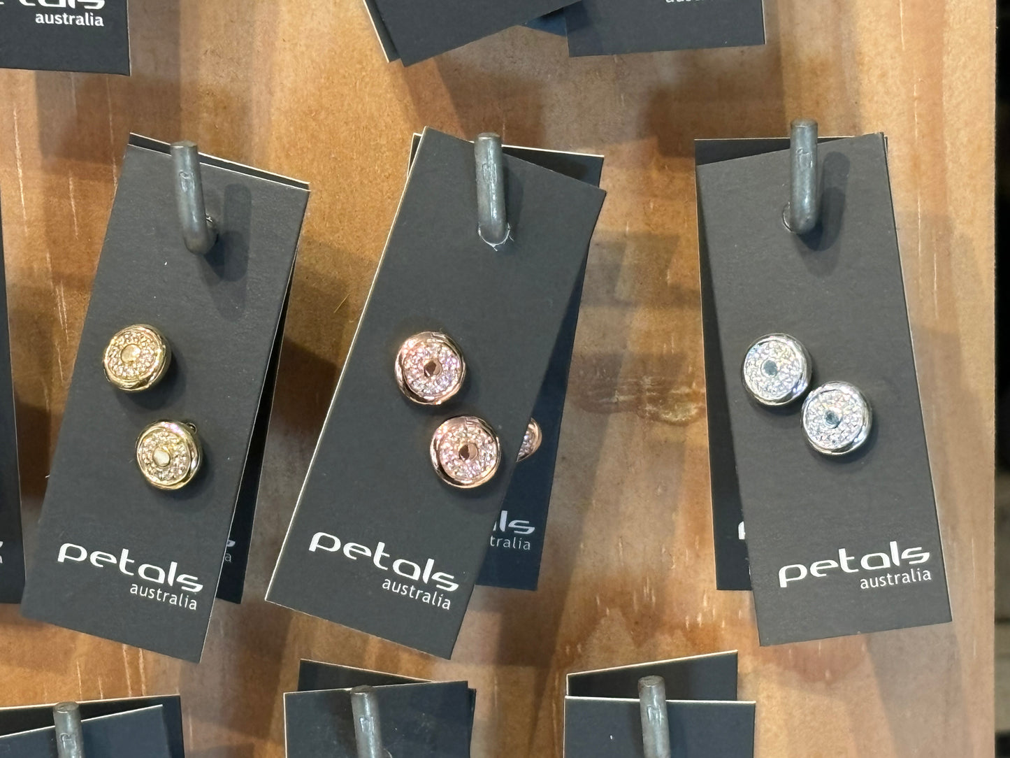 Petals Round Sparkle Stud (Various)