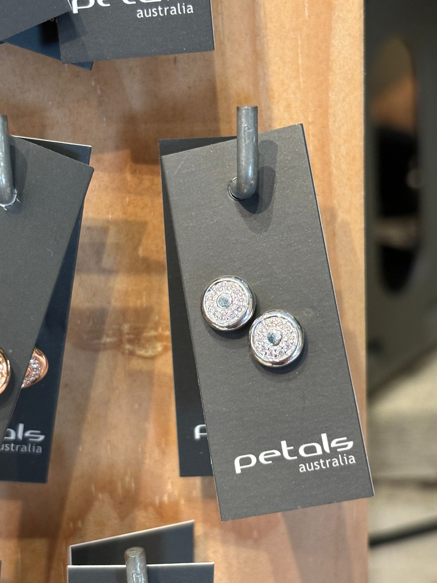 Petals Round Sparkle Stud (Various)