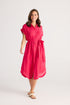 Vea Shirt Dress in Raspberry Gauze