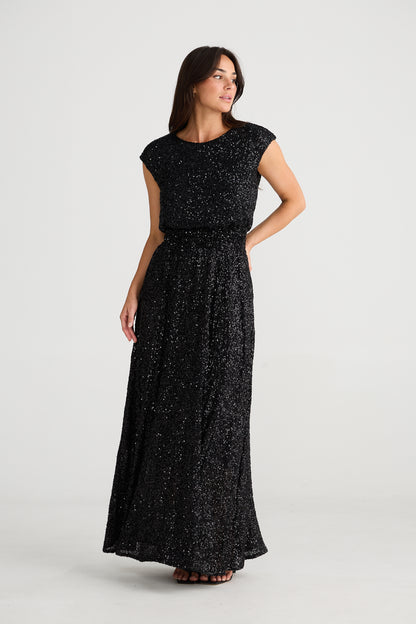 Shelly Dress Black Sequin