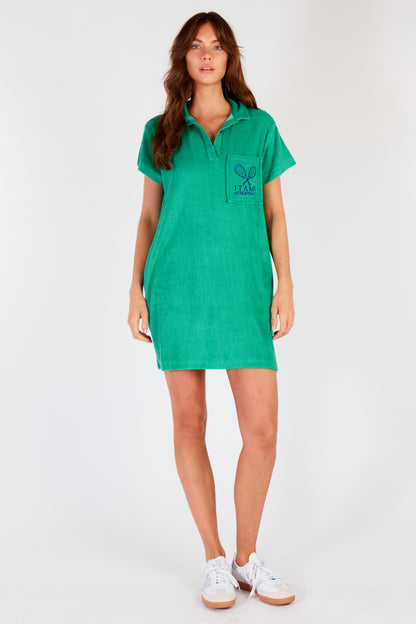 Terry Towelling Dress Athletique Green