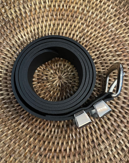 Johnny Leather Belt Brown with Silver Buckle