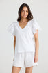 Gigi Vneck Tee White