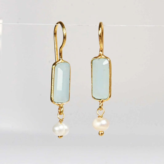 MW Gold Gemstone Earrings A222