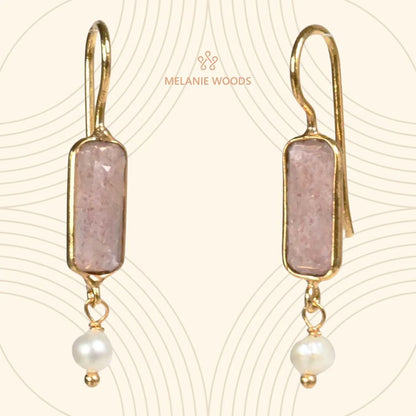 MW Gold Gemstone Earrings A222