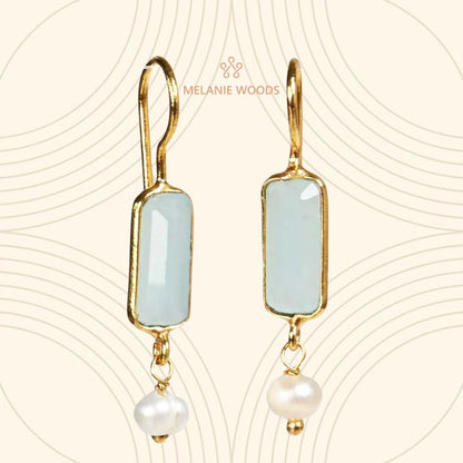 MW Gold Gemstone Earrings A222