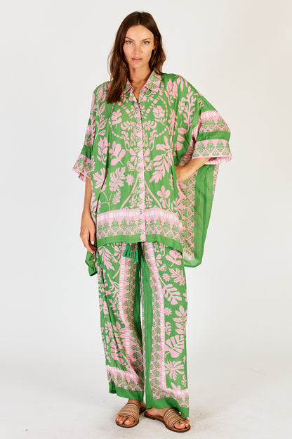 Carara Kaftan Shirt Green