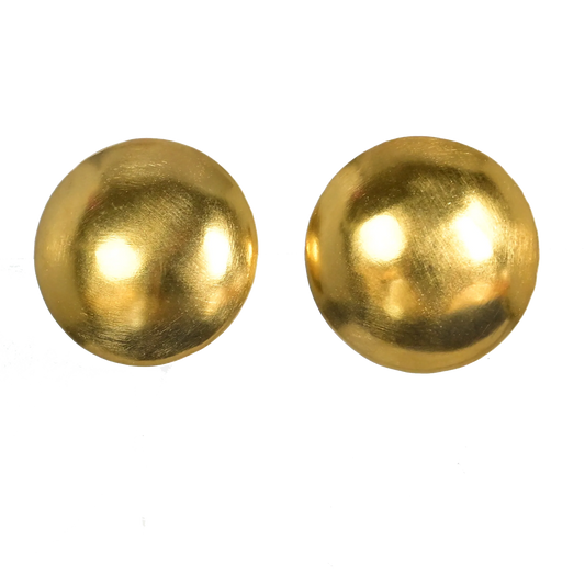 MW Gold Round Stud Earrings B2