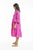 Linen 3/4 Sleeve Layered Dress Pink