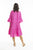 Linen 3/4 Sleeve Layered Dress Pink