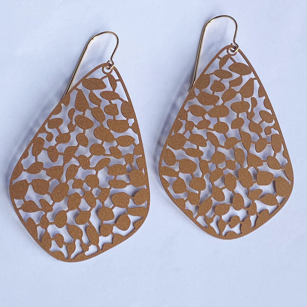 Spotted Giraffe Blossom Teardrop Earrings