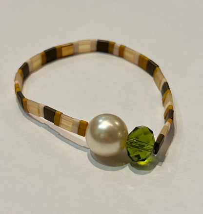 Agnes & Gus Tila Bracelet with Vintage Beads (Various)