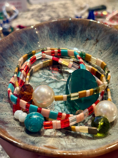 Agnes & Gus Tila Bracelet with Vintage Beads (Various)