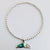 Whale Tail Turquoise elastic bracelet