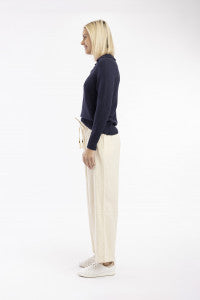 Cord Solid Trouser Flared - ECRU