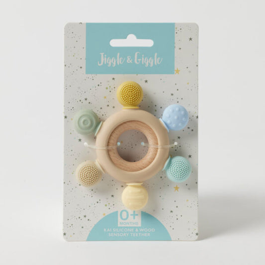 Kai Silicone and wood Sensory Teether