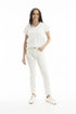 Denim Straight Leg Jeans White