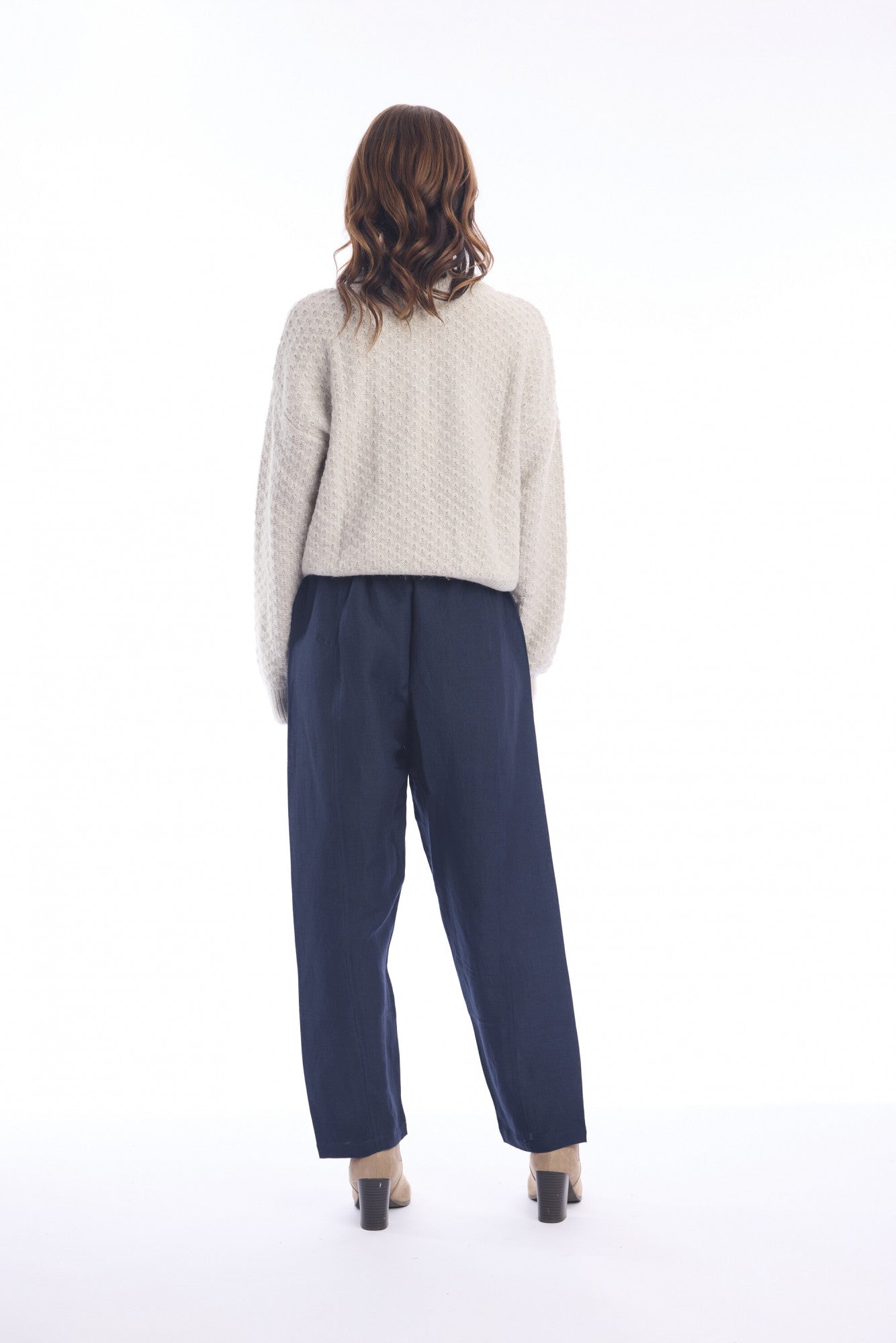 Linen Pant - Navy