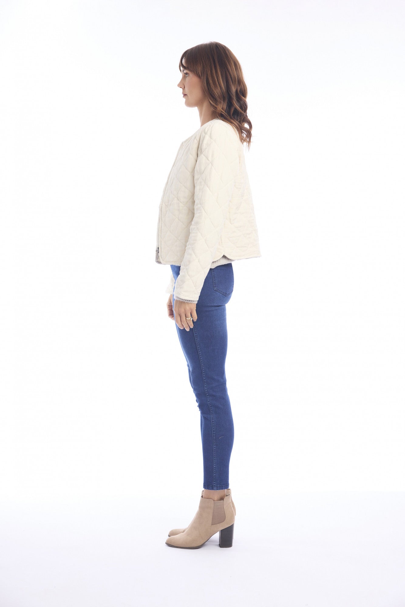 Linen Jacket Padded - Natural