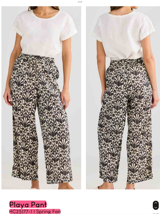 Playa Pants in Spring Fan