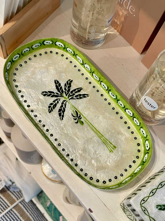 Atlantic Green Palm Tray