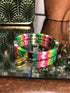 Caribbean Bracelet in Greens & Pinks