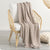 100% Cotton Knitted Throw 130x170 Cms Camel