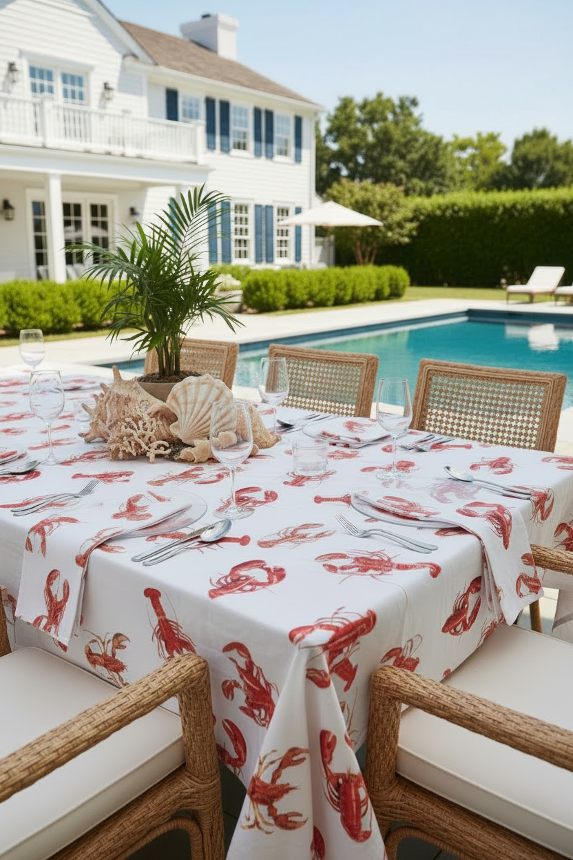 Como Lobster Tablecloth