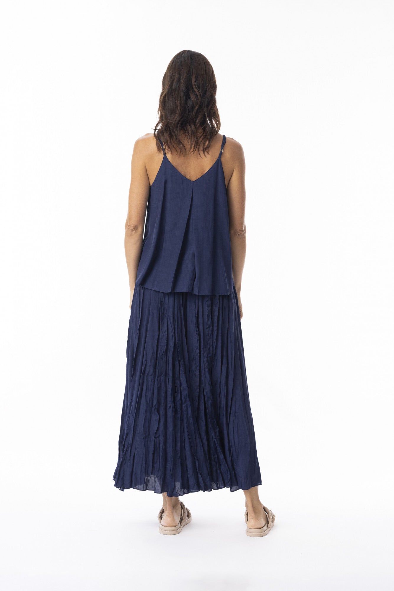 Lux Skirt Crushed - Navy