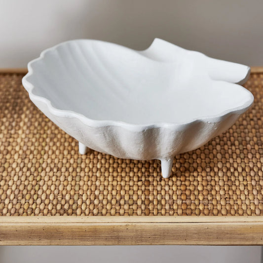 Scallop Shell Large White Dish