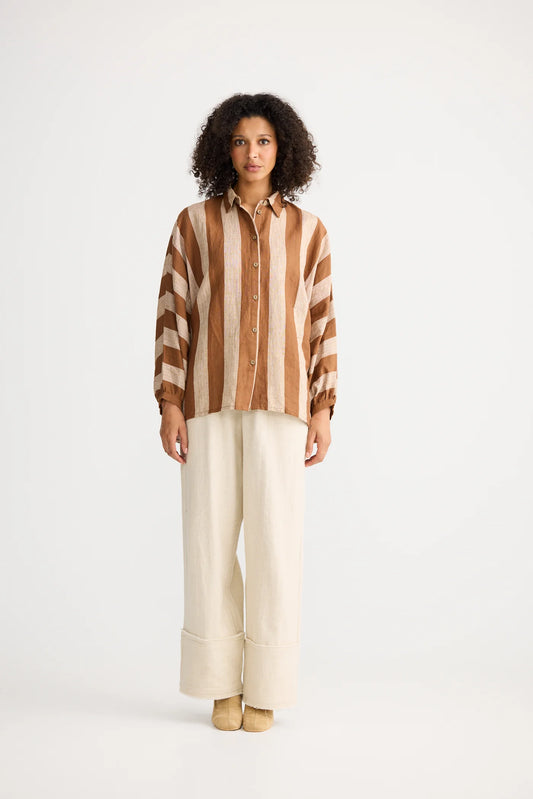 Milano Shirt in Sienna Stripe