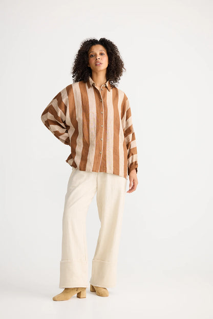 Milano Shirt in Sienna Stripe