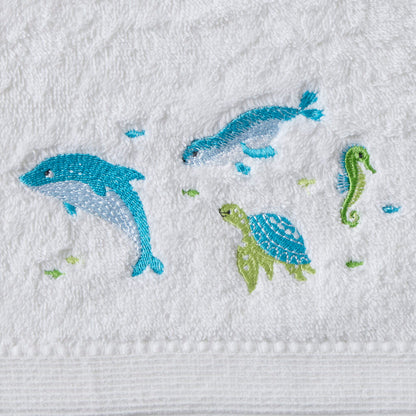 Ocean Buddies Bath Towel & Face Washer in Organza Bag