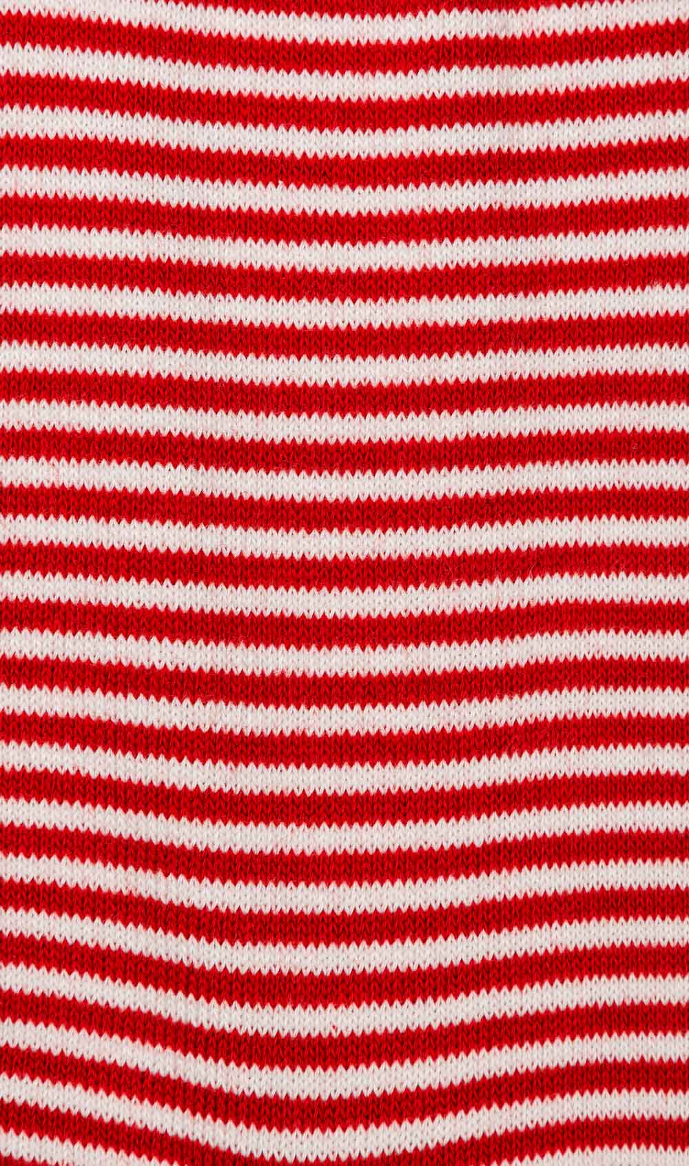 Red + White Pinstriped Socks for Men