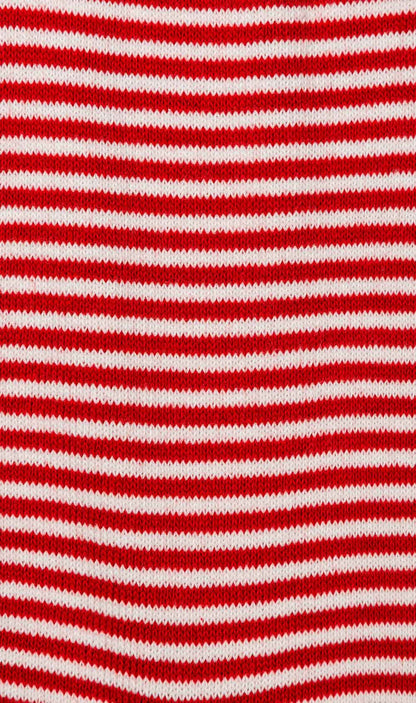Red + White Pinstriped Socks for Men