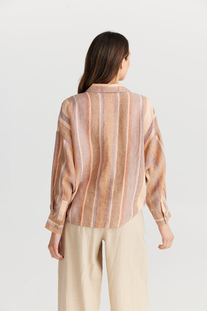 Bonita Top in Santa Stripe